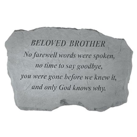 KAY BERRY INC Kay Berry- Inc. 98420 Beloved Brother-No Farewell Words Were Spoken - Memorial - 16 Inches x 10.5 Inches x 1.5 Inches 98420